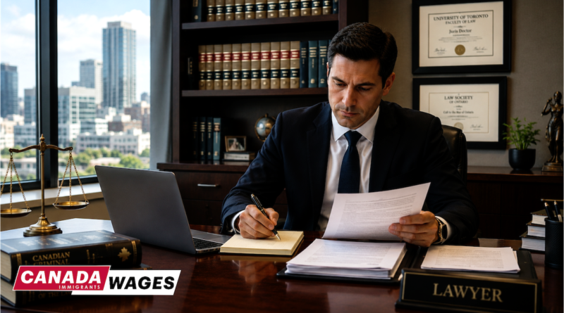 Lawyer salary in Canada 2025