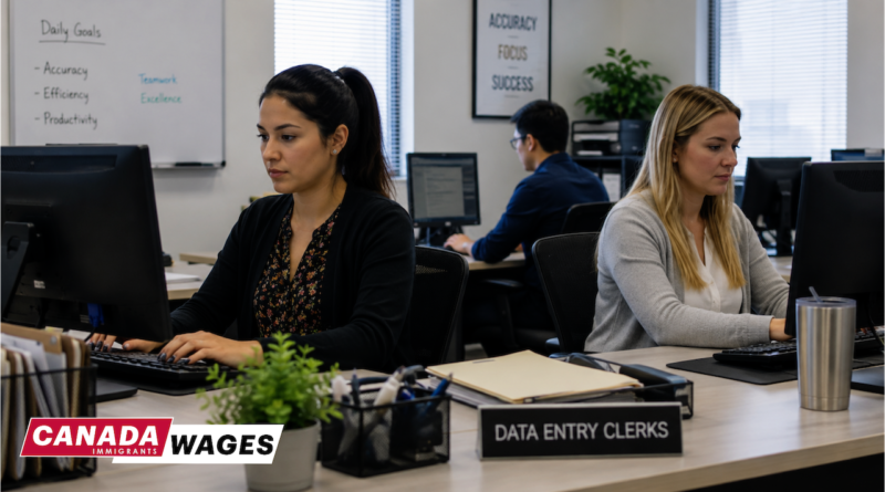 Data Entry Clerk Salary in Canada