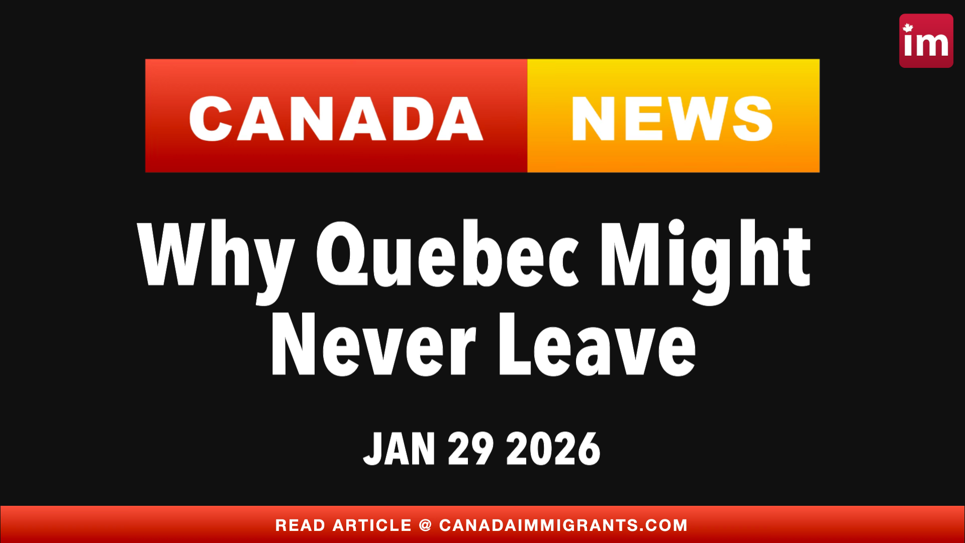 Canada News: Quebec Separatism