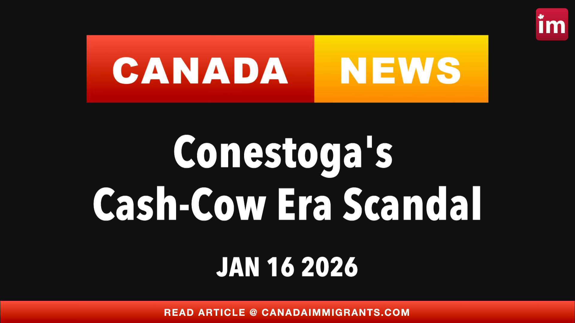 Canada News: Conestoga College Scam
