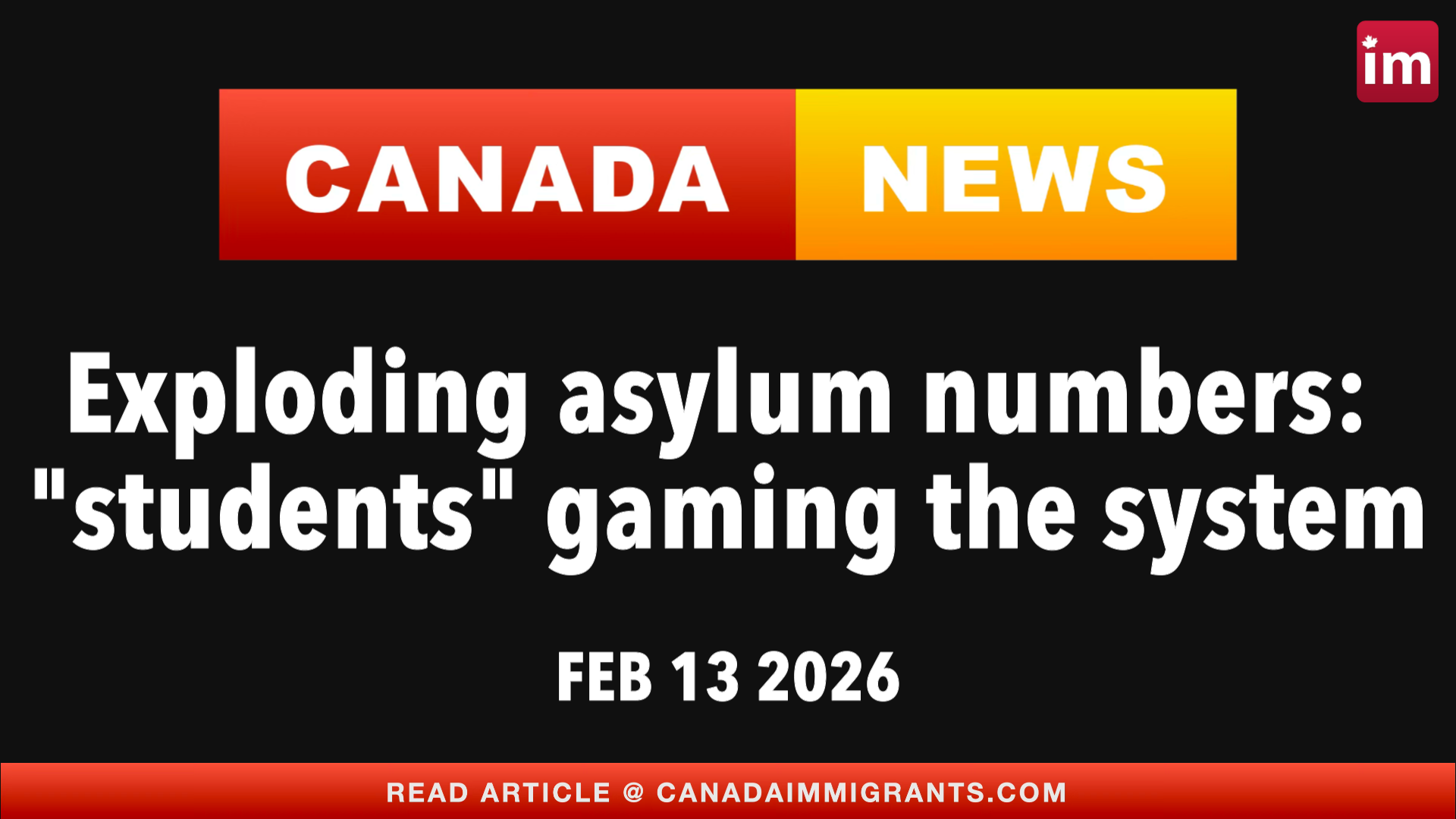 Canada News International Students Refugee Claimants