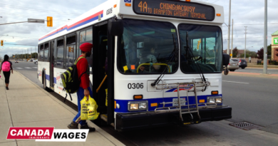 Bus driver salary in Canada